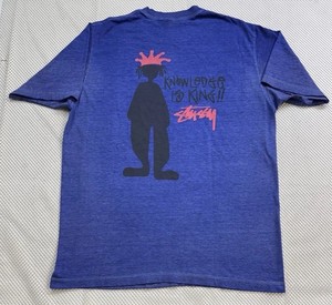 赤青タグ Stussy Knowledge Is King Tシャツ L Stussy Vintage Stussy