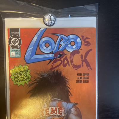 Lobo's Back #1 (DC 1992), New to MCU! BONUS: Bite Me Fan Boy Button included!