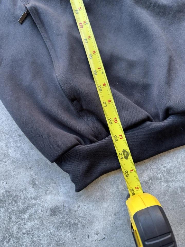 Camiseta deportiva vintage Adidas para hombre M 1/4 cremallera Climalite-azul-negro con rayas blancas Foto 4 de 4