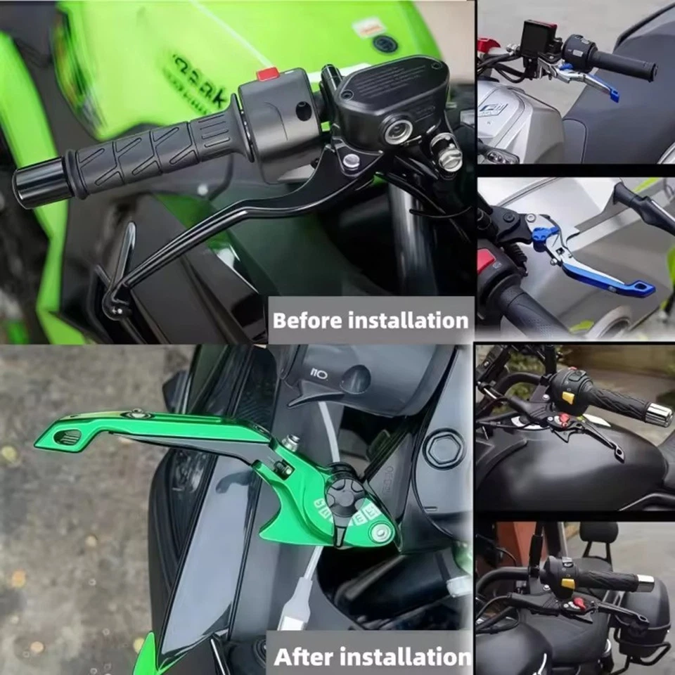 Palancas de embrague de freno extensibles para Kawasaki Ninja500 Z500 Ninja 500 2024 2025 Foto 2 de 4