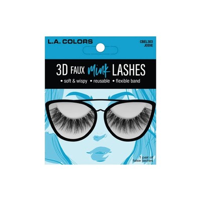 L.A. Colors 3D Faux Mink False Eyelashes, Jodie