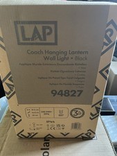 Black Outdoor Traditional Coach Down Lantern Wall Light IP44