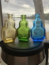 Balsam Of Life - The Kings Patent - MINI Wheaton Bottles - 3 COLORS - One Price