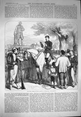 Antique Old Print *3950 1870 Town Crier Tours Reading Government Proclamation