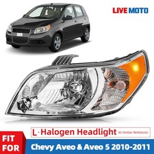 For 2009 2010 2011 Chevy Aveo 5 Ls Lt Halogen Headlight Wamber Reflector Left