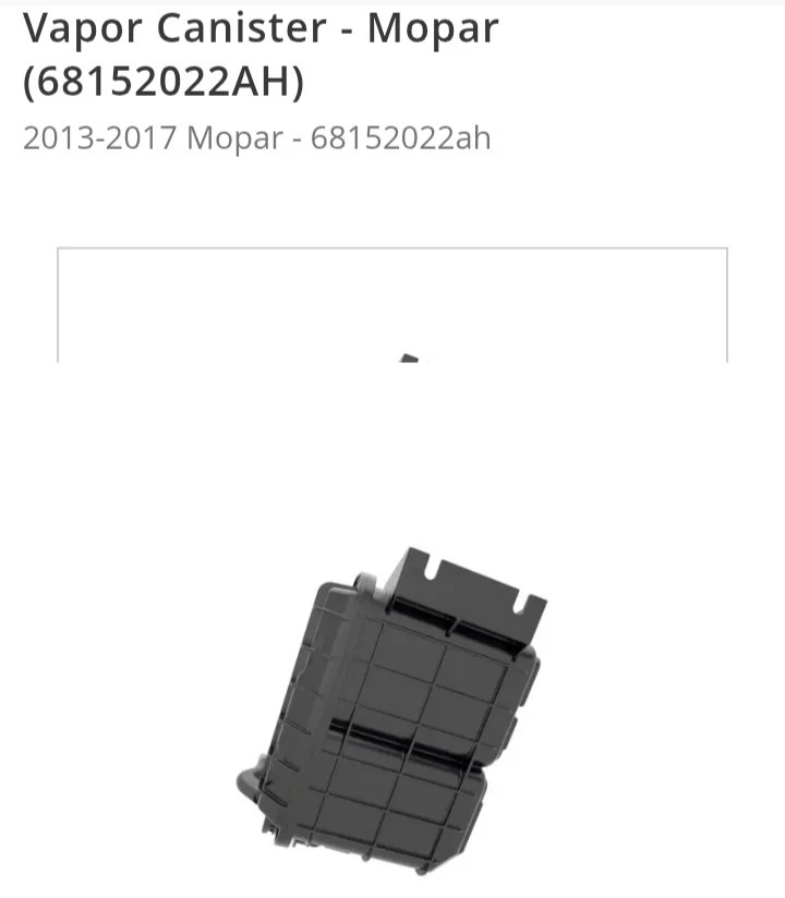 Bote de vapor Mopar genuino OEM para Chrysler 200 Dodge Dart Jeep Cherokee Foto 3 de 4