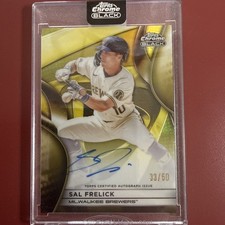 2025 Topps Chrome Black - Autographs Sal Frelick #CBA-SF Gold Refractor /50 (AU)