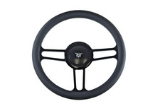 14 Black Billet 9 Hole Steering Wheel Kit Half Wrap Gm Chevy Adapter V8 Horn 14 Black Billet 9 Hole Steering Wheel Kit Half Wrap Gm Chevy Adapter V8 Horn