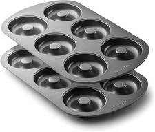 Nonstick Donut Pan for Baking, 6-Cavity Stainless Steel - 2 Pack