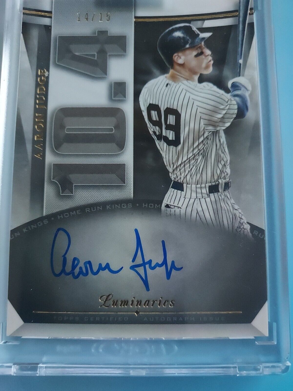 2021 Topps Luminaries Aaron Judge Auto /15 #HRK-AJ