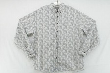 Vtg Triumph Of California Shirt Mens Large Gray Beige Geometric Disco Cotton USA