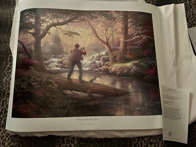 18x24 Doesn't Get Much Better Thomas Kinkade painting