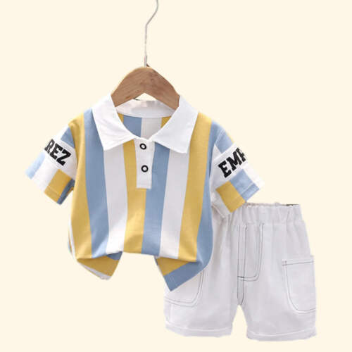 Children Sets Boys T-Shirt Shorts Summer Cotton Short Sleeve Fashion Suit2PCS