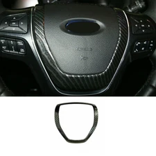 Steering Wheel Horn Button Panel Trim For Ford Explorer 2013-19 ABS Carbon Fiber
