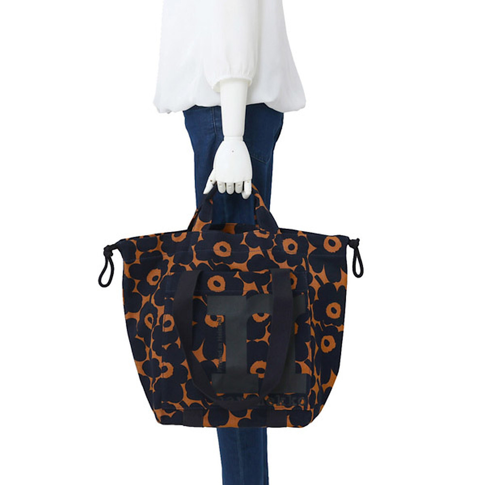 MARIMEKKO Handbag MONO CITY TOTE MINI UNIKKO 092442 BROWN DARK 