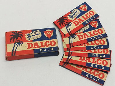 Vintage DALCO GOLD BLADES BOX With 6 Blades