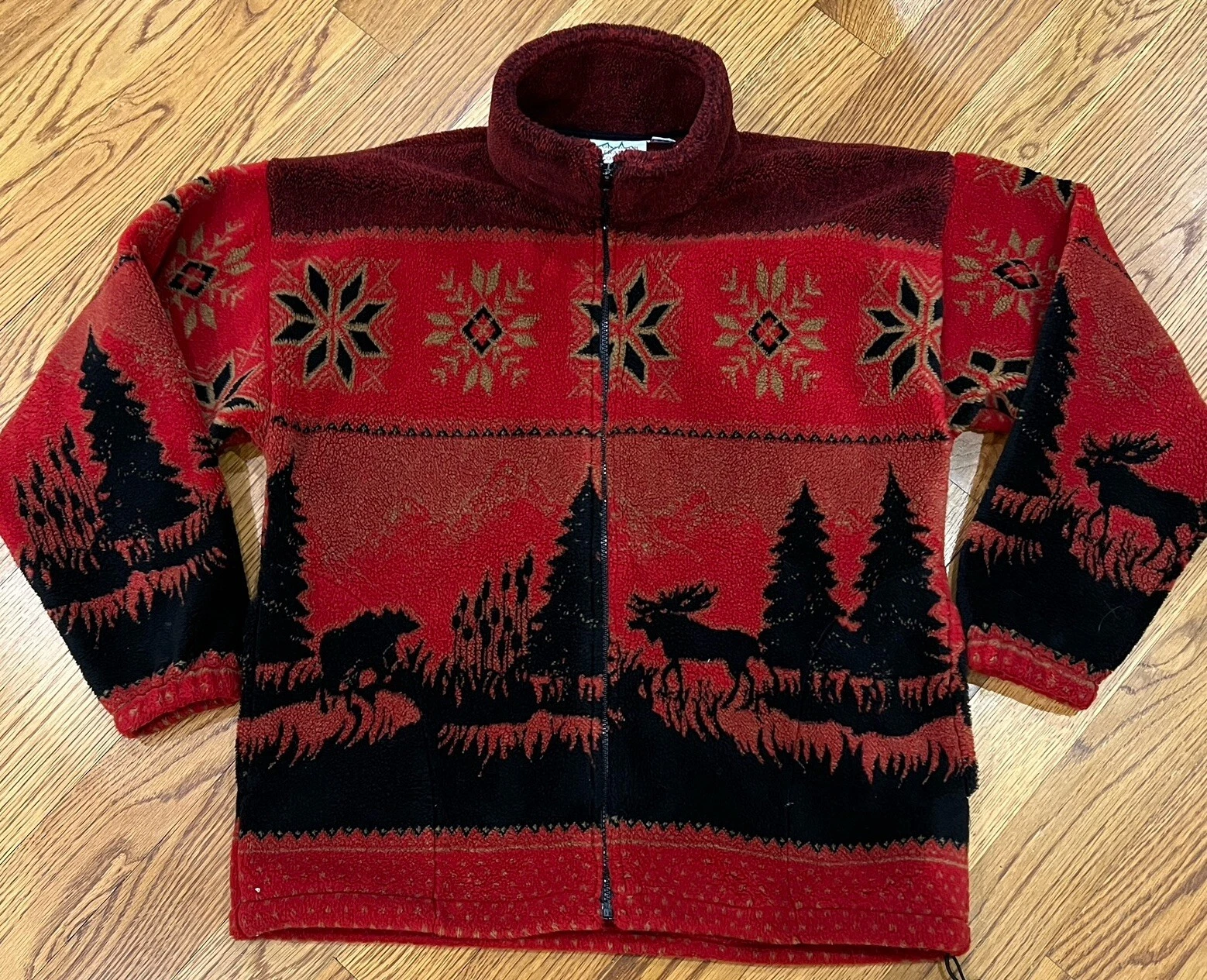 Vintage Outdoor Trading Co 1/4 Zip Pile Sherpa Fleece Size Medium Made In USA