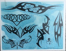 Tattoo Studio Shop Flash Single w/ Line Work Butterfly Heart Art 11" X 14" Print