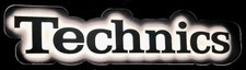 TECHNICS 1200 DJ STICKER "ORIGINAL LOGO" 4 3/4 X 1 1/8" GLOSSY THICK WATERPROOF