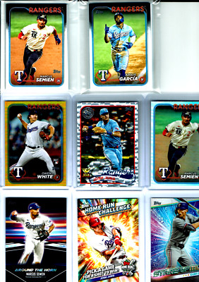 2024 Topps Baseball Series 1 & 2 Texas Rangers Team Set (22) Base Cards +WOW+