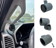 15 22 Ford F150 250 350 Left Side Handle Pillar Single Gauge Pod Mount Gray