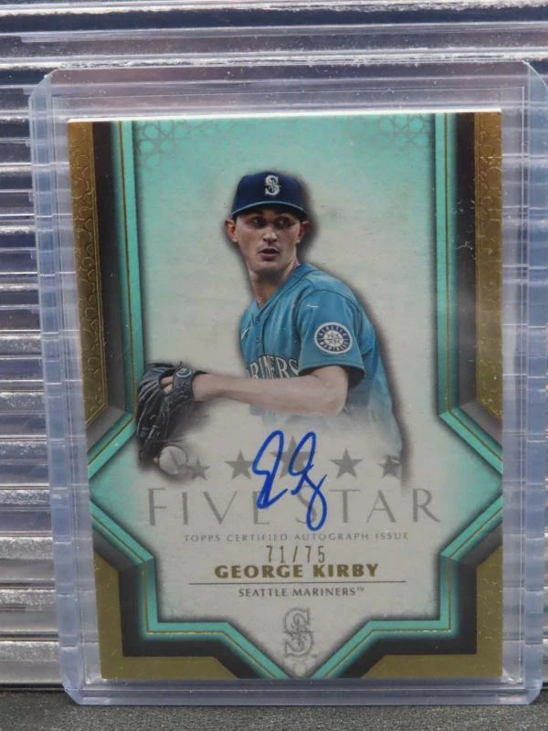 2023 Topps Five Star George Kirby Aqua Autograph Auto #71/75