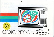 Bedienungsanleitung COLORMAT 4506A / 4507A Fernsehgeräte User Manual RFT (Y4275