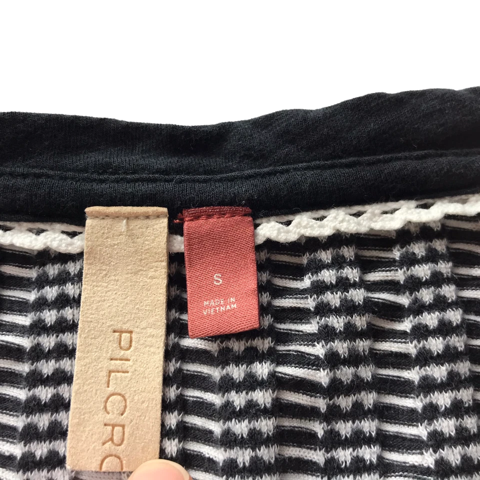 Camisa Anthropologie PILCRO Henley a Rayas con Botones, Texturizada Para Mujer Pequeña Foto 2 de 4