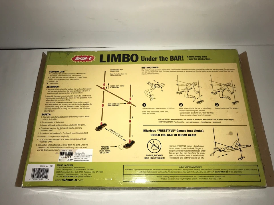 Wham O Limbo Under the Bar Party Game 2013 - Nueva caja abierta Foto 4 de 4