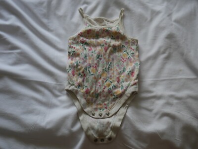 Trägerärmel Weste Blumen Body Anzug 6-9 Monate Baby Mädchen Blumenmuster Sommer
