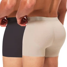 Men Padded Underwear Briefs Boxers Buttock Booster Hip Enhancer With Unified Pad