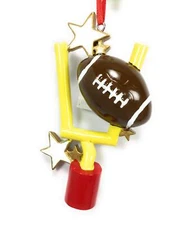 Football With Goal Post Christmas Ornament