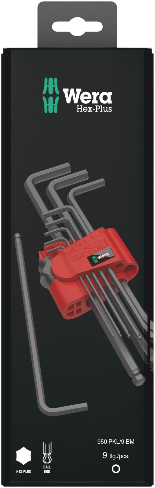 Набор метрических ключей Wera Tools Blacklaser 950/9 Hex-Plus 6 Sb L-образный 9шт