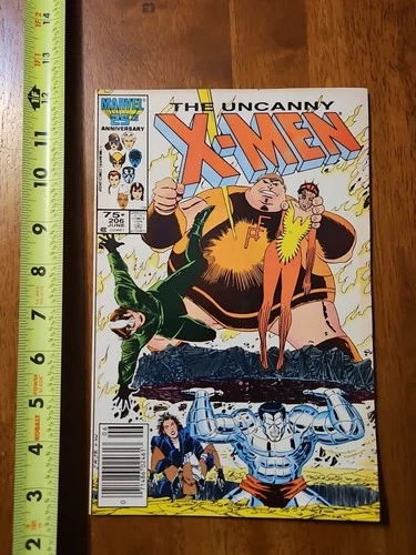 VINTAGE MARVEL COMIC BOOK THE UNCANNY X MEN #206 1986