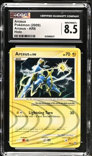 CGC 8.5 NM/MINT+ Arceus AR6 Holo Arceus Pokemon Card