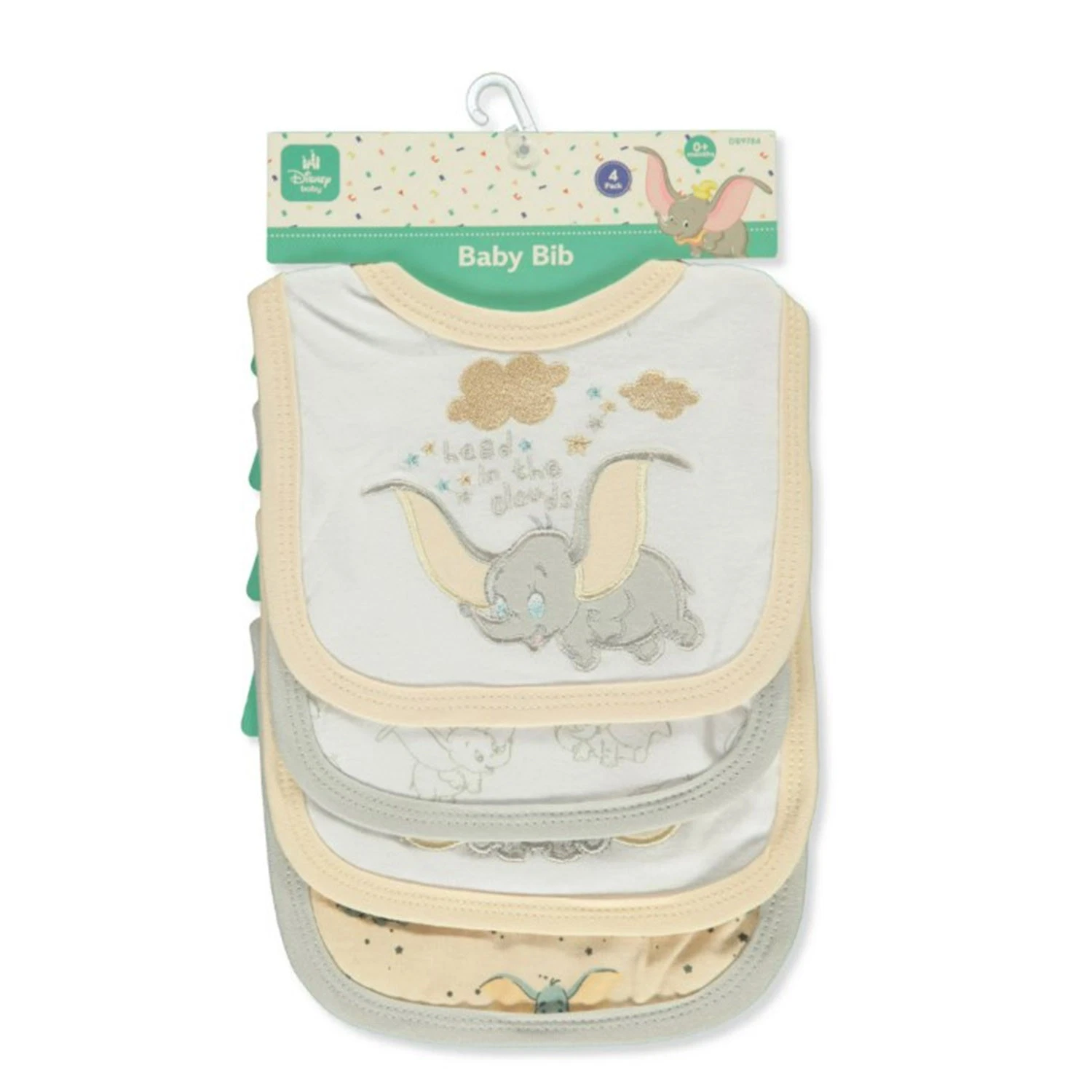 Disney Baby Dumbo 4-Pack Bib Set - NWT