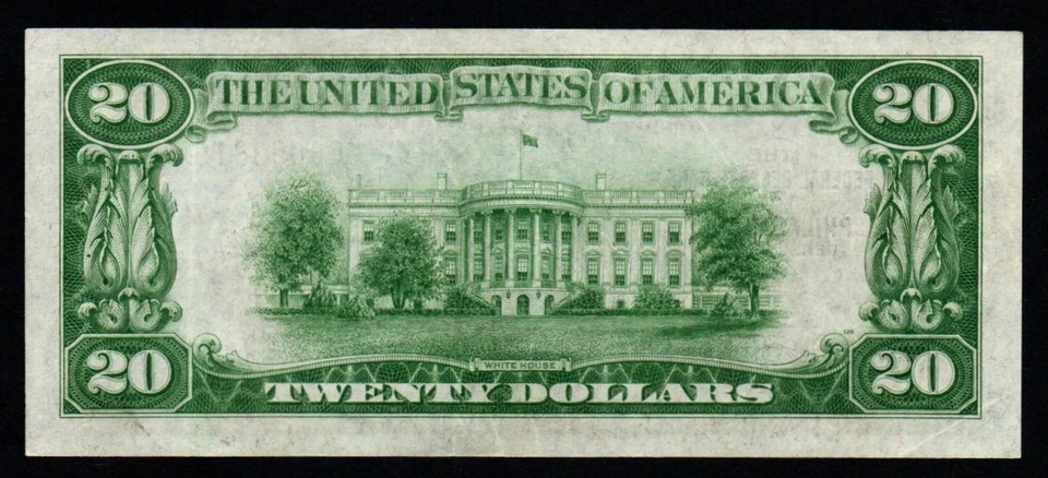 1929 $20 PHILADELPHIA BEAUTIFUL AU+ ERROR Federal Reserve Bank Note! - Image 2 of 2