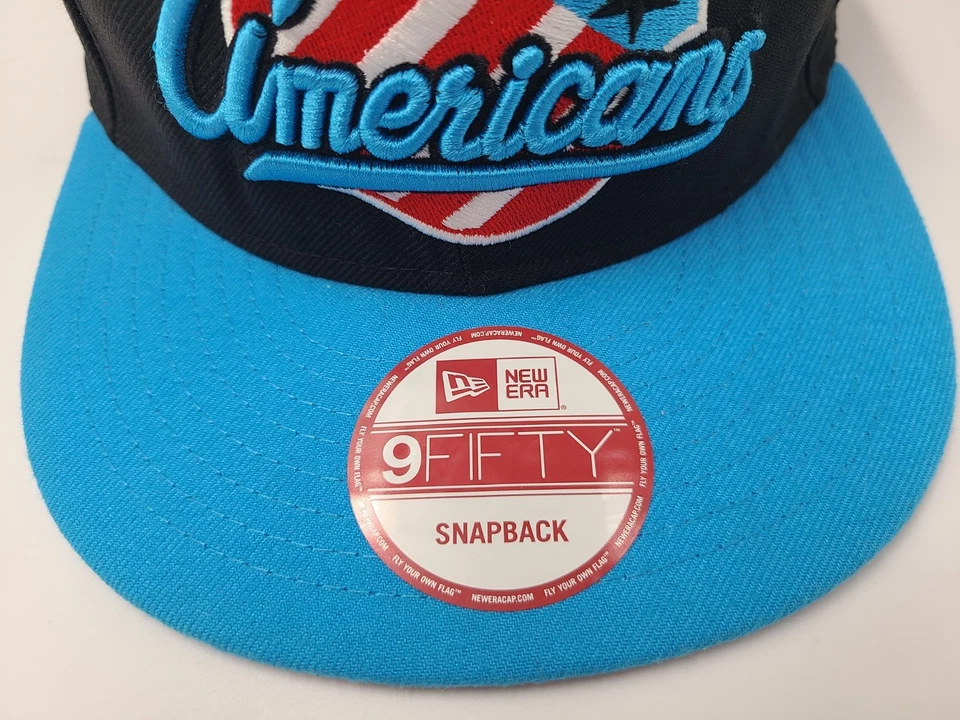 Gorra Rochester Americans New Era 9Fifty Snapback AHL Hockey Negra Azul Roja Foto 3 de 4