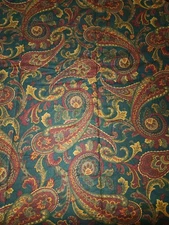 Vintage Croscill Paisley Reversible Queen Comforter Regal Elegant Lux 1990s Chic