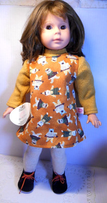 VTG GOTZ Soft Standing Brunette 19.5'' Doll 216/16 Gotz Puppenfabrik 9858005