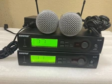 Shure SLX4 Receiver & SLX2-SM58 Wireless Mic  System, G5 band, 494-518MHz .