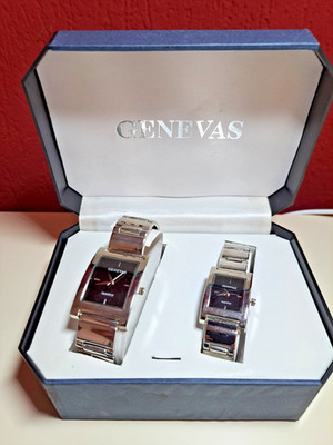 Set aus zwei Armbanduhren der Marke Geneva, in einer Geschenkbox