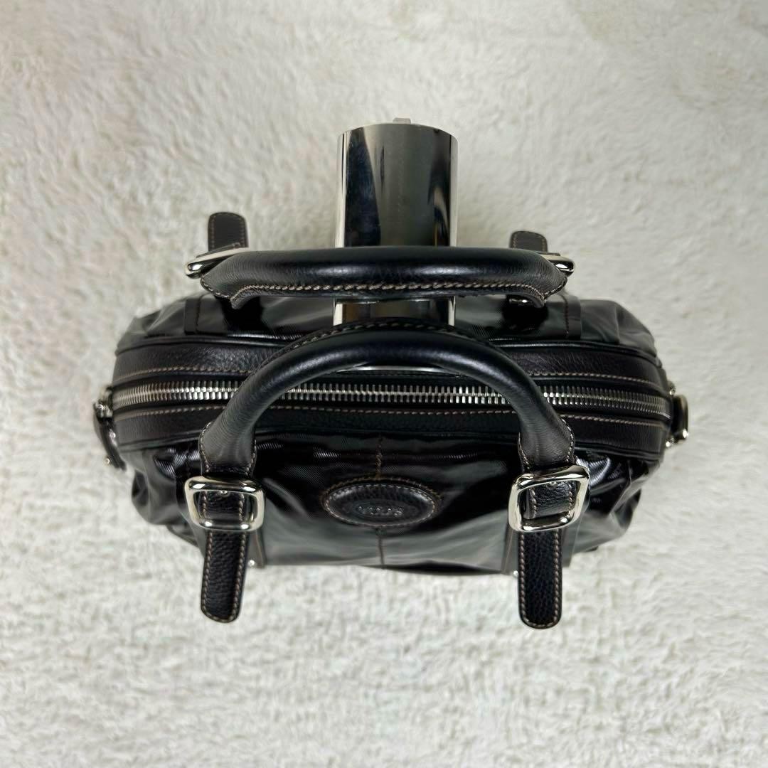 【関税＆送料込み】Tod'S Black Shoulder Bag With Two Top Ha 関税＆送料込み】Tod'S Black Shoulder Bag With Two Top Ha