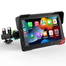 LAMTTO 7-Inch Wireless Motorcycle Carplay GPS Navigation System wit... Fast Ship