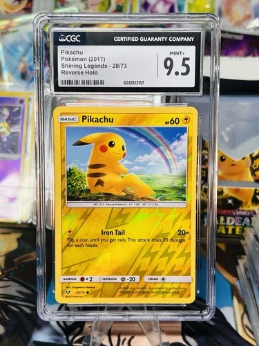 ⚡️ PIKACHU - Reverse Holo - 2017 Sun & Moon Shining Legends #28 - CGC 9.5 ⚡️