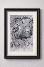 Unique Abstract Expressionism Wall Art Study #1 Bear