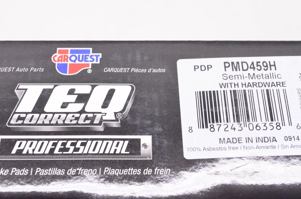 Kit de pastillas de freno de disco semimetálicas correctas Carquest PMD459H Teq NOS Foto 3 de 3