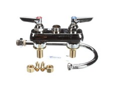 T S Brass Workboard Faucet, Deck Mount, 4 Centers, Swivel G B-1141-XS - Genuine