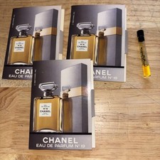 3-CHANEL No. 19 EDP - CHANEL - VINTAGE CARDED SAMPLE 1989 - 0.017 FL.OZ/0.5 ML