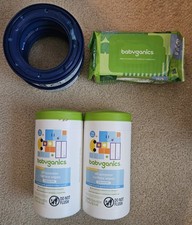 Babyganics Surface Wipes, Baby Wipes, And Mama Bear Diaper Pail Refills Bundle